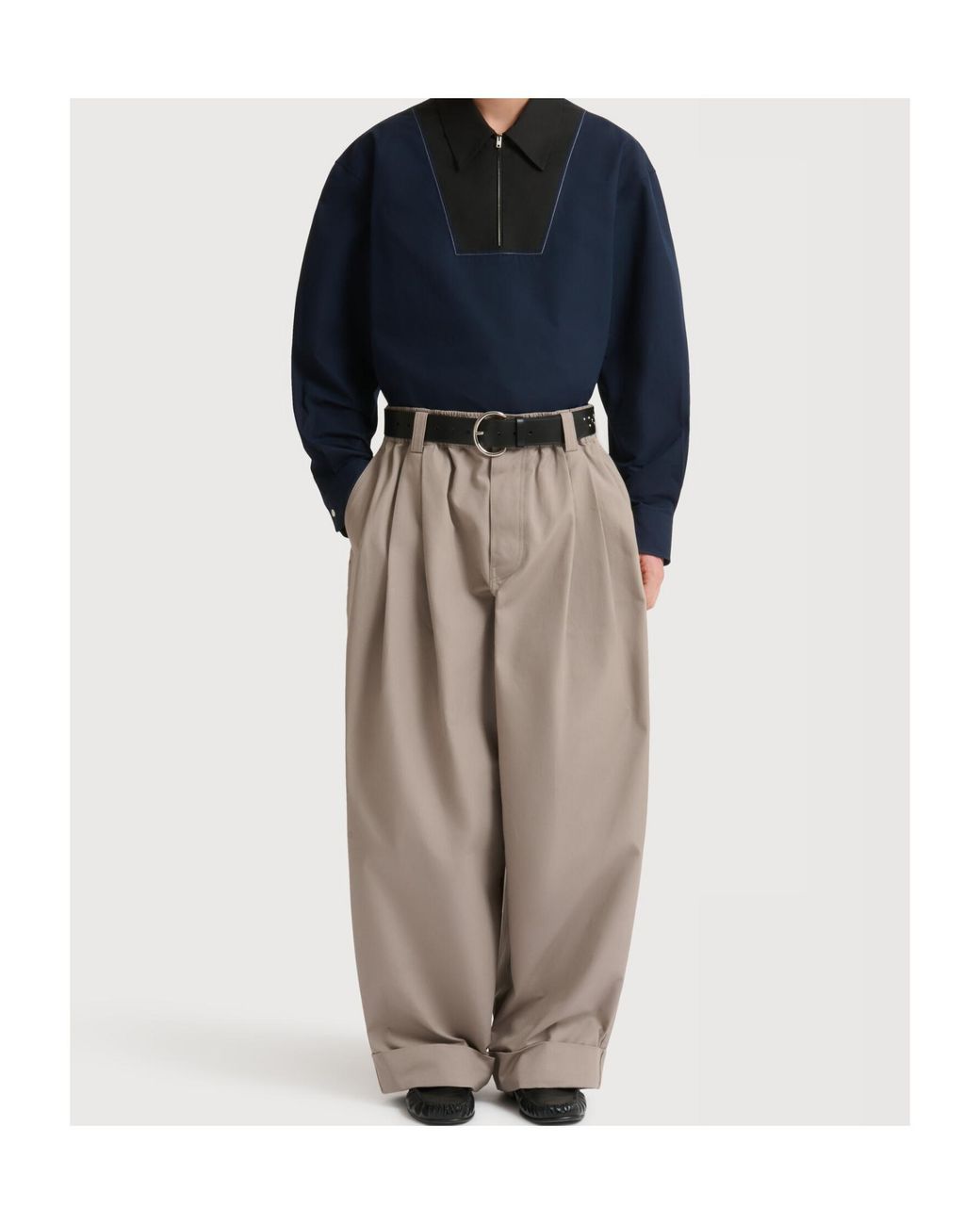 Marni Gray Pleated Pants for men