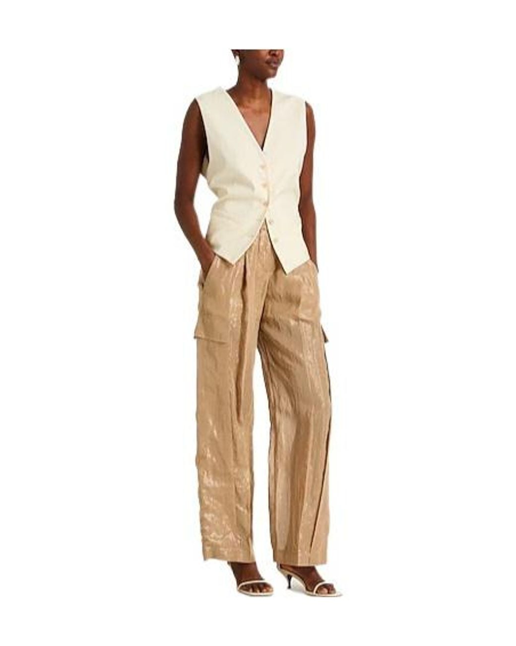 Brunello Cucinelli Natural Solidcolor Cargo Trousers