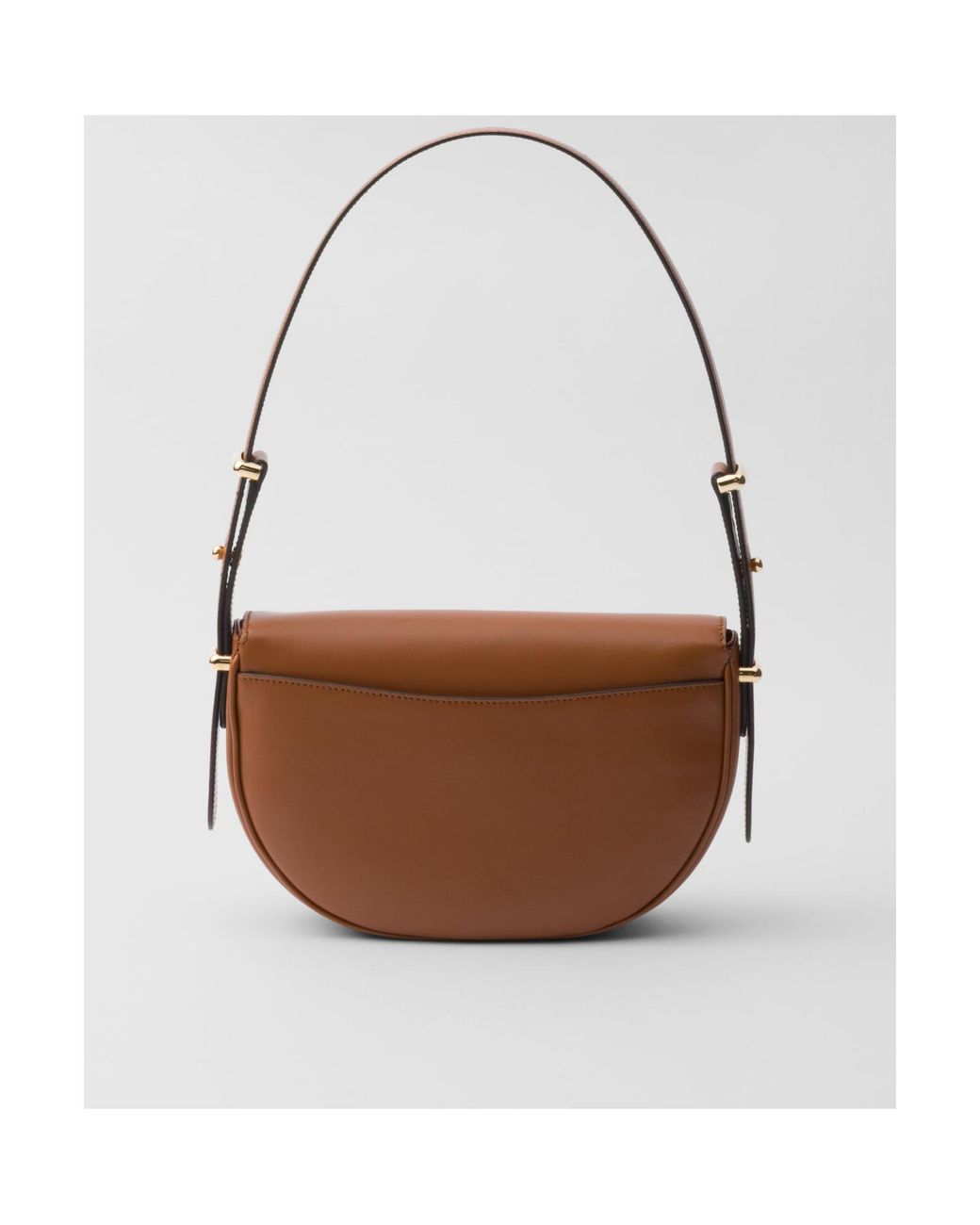 Prada Brown Triangle-Logo Small Shoulder Bag