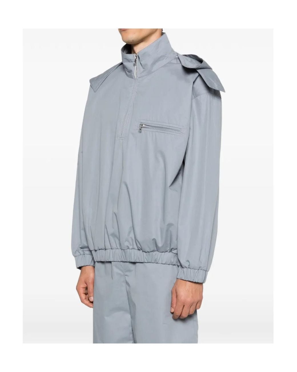 Rier Gray Half-Zip Casual Jacket for men