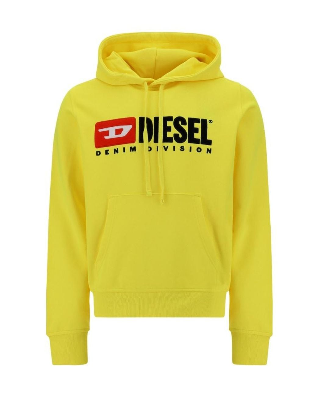 DIESEL Yellow Logo-Print Drawstring Hoodie for men