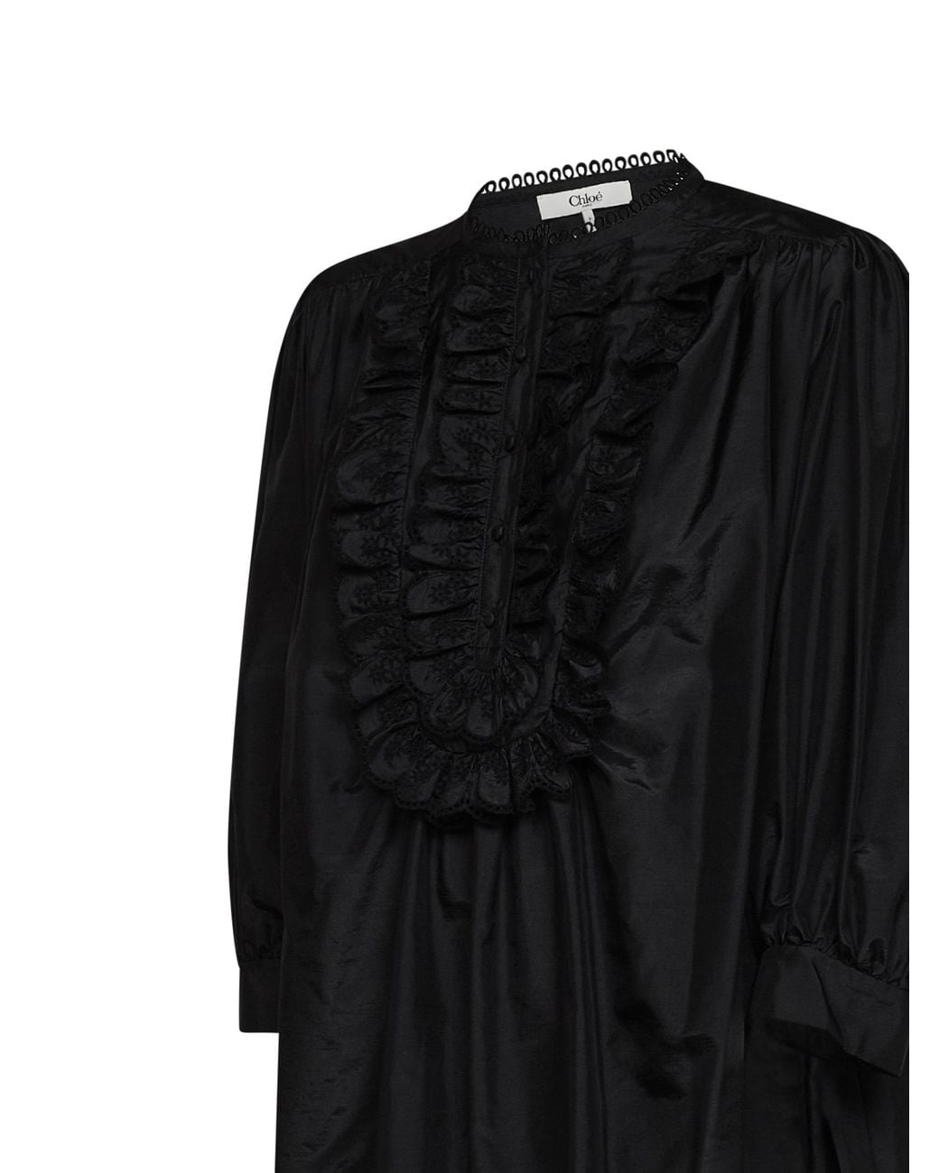 Chloé Black Chloé Long-Sleeved Mini Dress