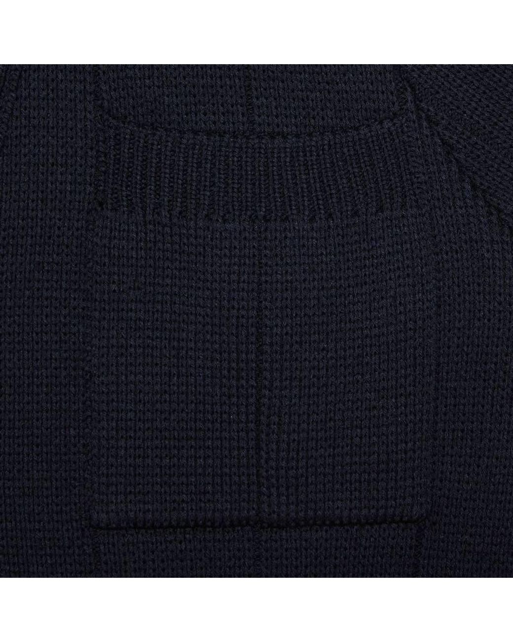 Gucci Blue Knit Wool Blend Cardigan With Web for men