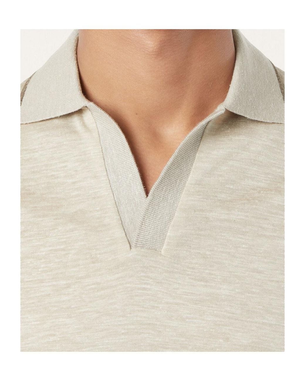 Loro Piana White Suraj Tal Polo Shirt for men