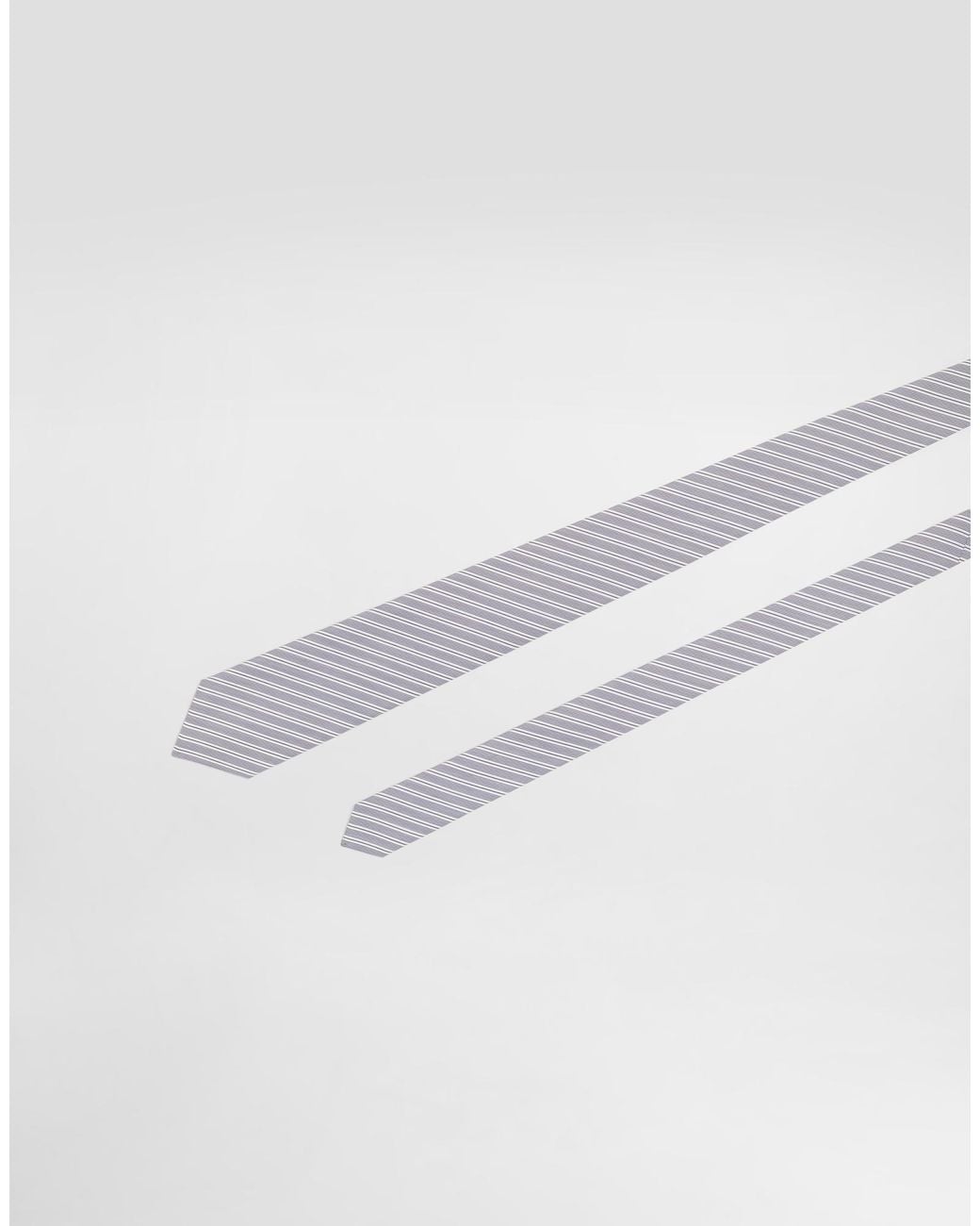 Dolce & Gabbana White Striped Tie for men