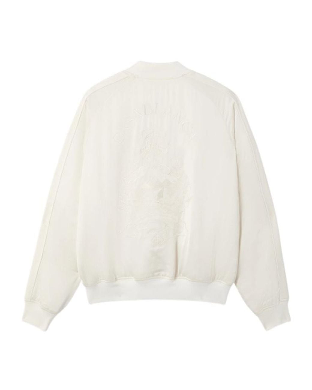 Casablanca White Off Hotel Emblem Satin Bomber Jacket for men