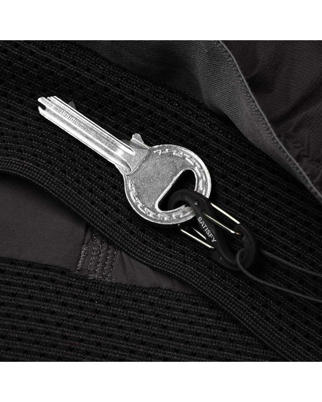 Satisfy Black Rippy Cordura 5' Trail Shorts for men