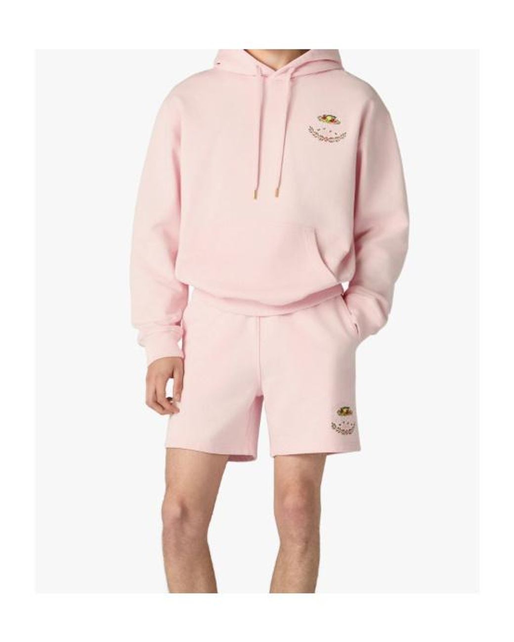 Casablanca Pink X Laduree Logo-Embroidered Hoodie for men