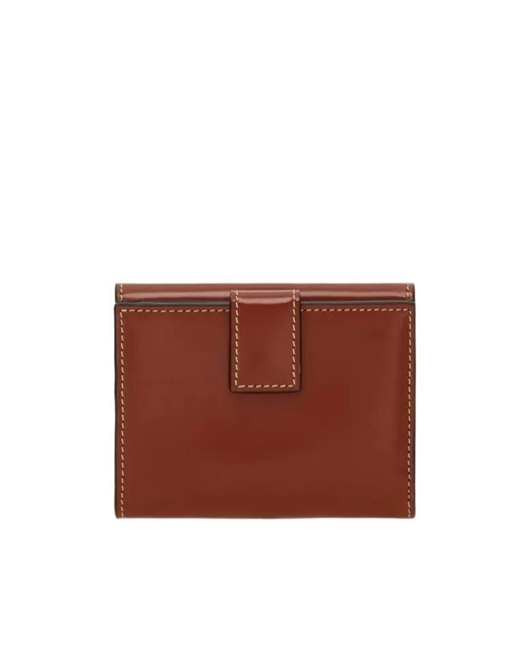 Ferragamo Brown Gancini Compact Wallet