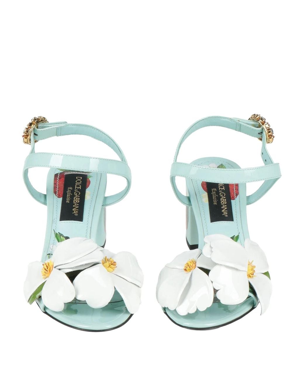 Dolce & Gabbana Blue Flower-Decorated Sandals