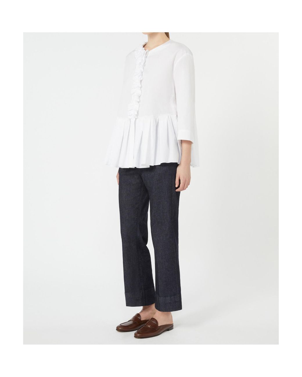 Max Mara Blue 'S High-Waist Tailored Trousers