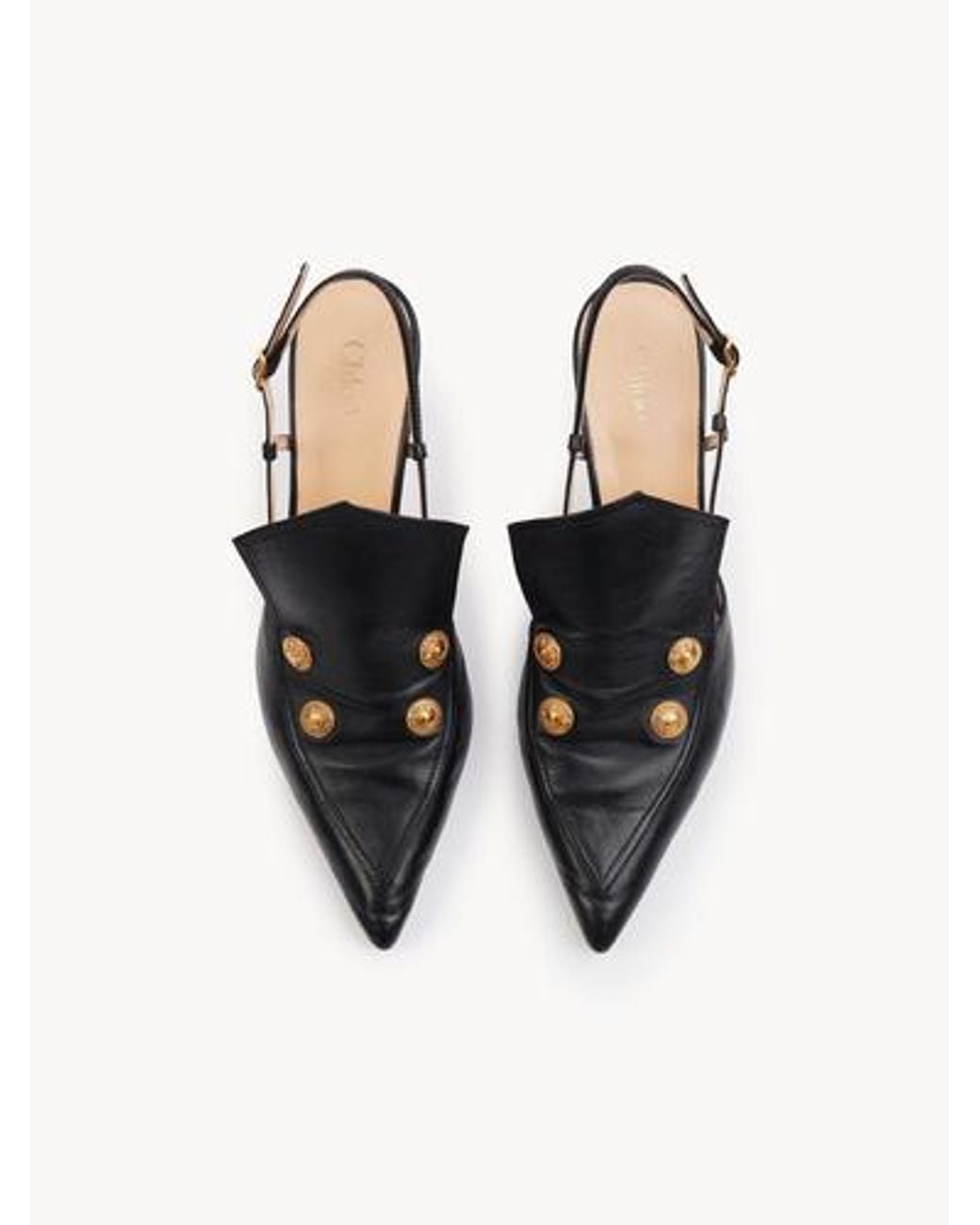 Chloé Multicolor Chloé Pointed-Toe Slingback Sandals