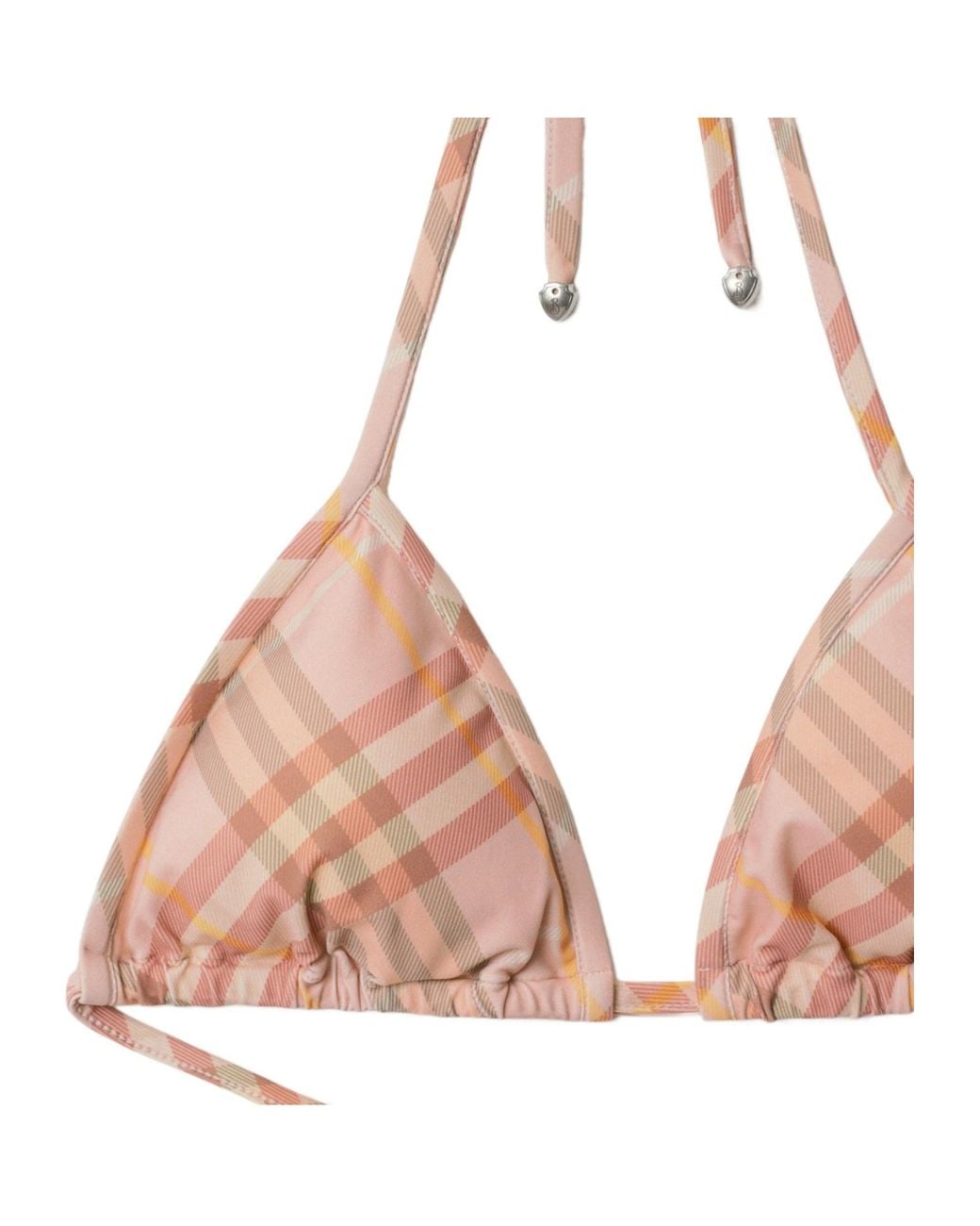 Burberry Pink Check Bikini Top