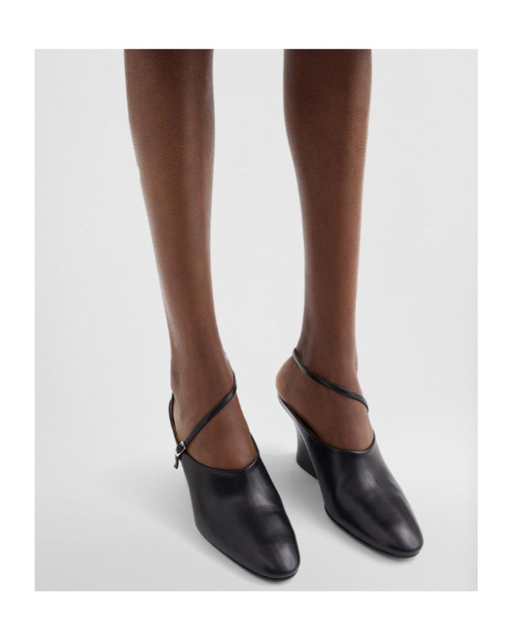Jil Sander Black Leather Mules