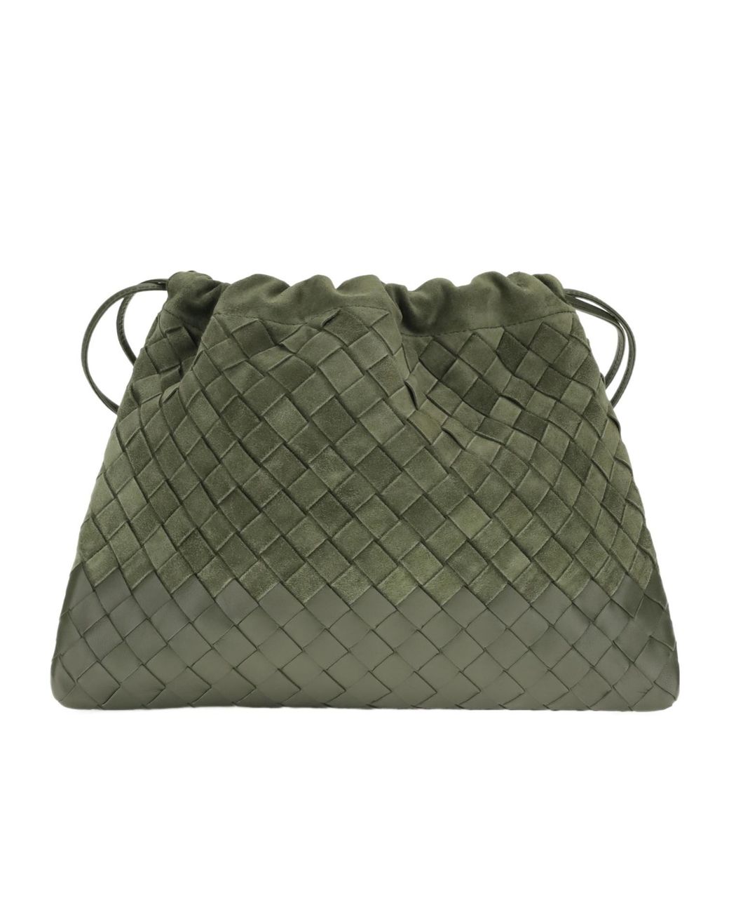 Bottega Veneta Green Medium Intrecciato Clutch Bag