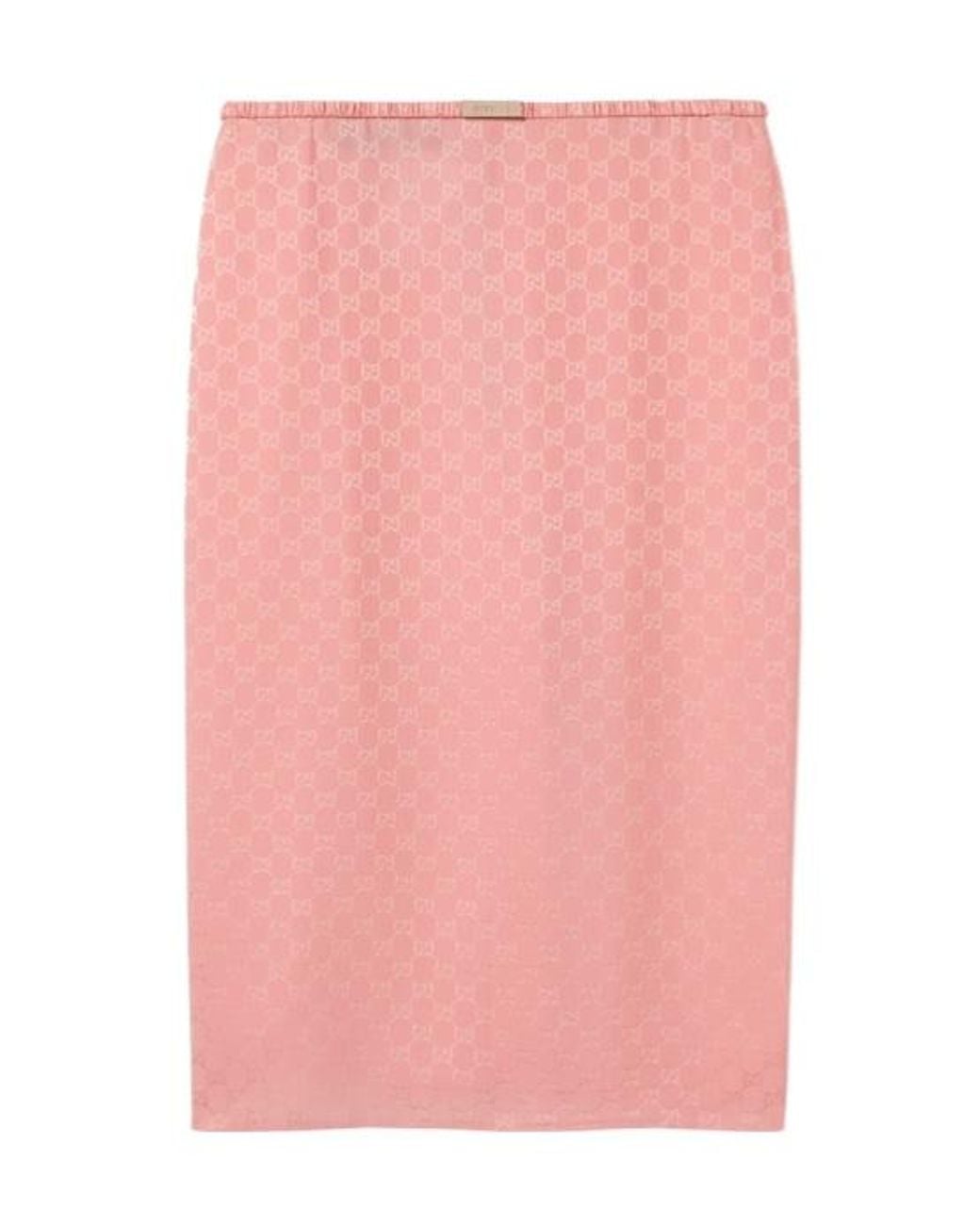 Gucci Pink Gg Jacquard Skirt