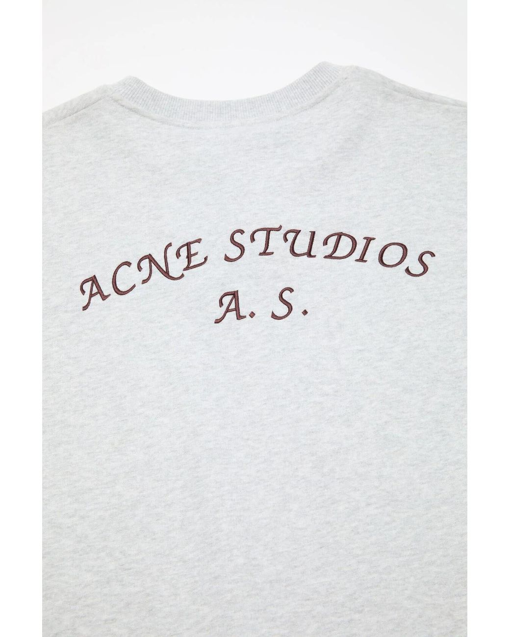 Acne White Logo-Embroidered Sweatshirt for men