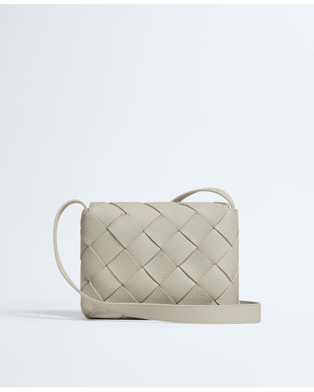 Bottega Veneta Gray Diago Intreccio Cross-Body Bag for men