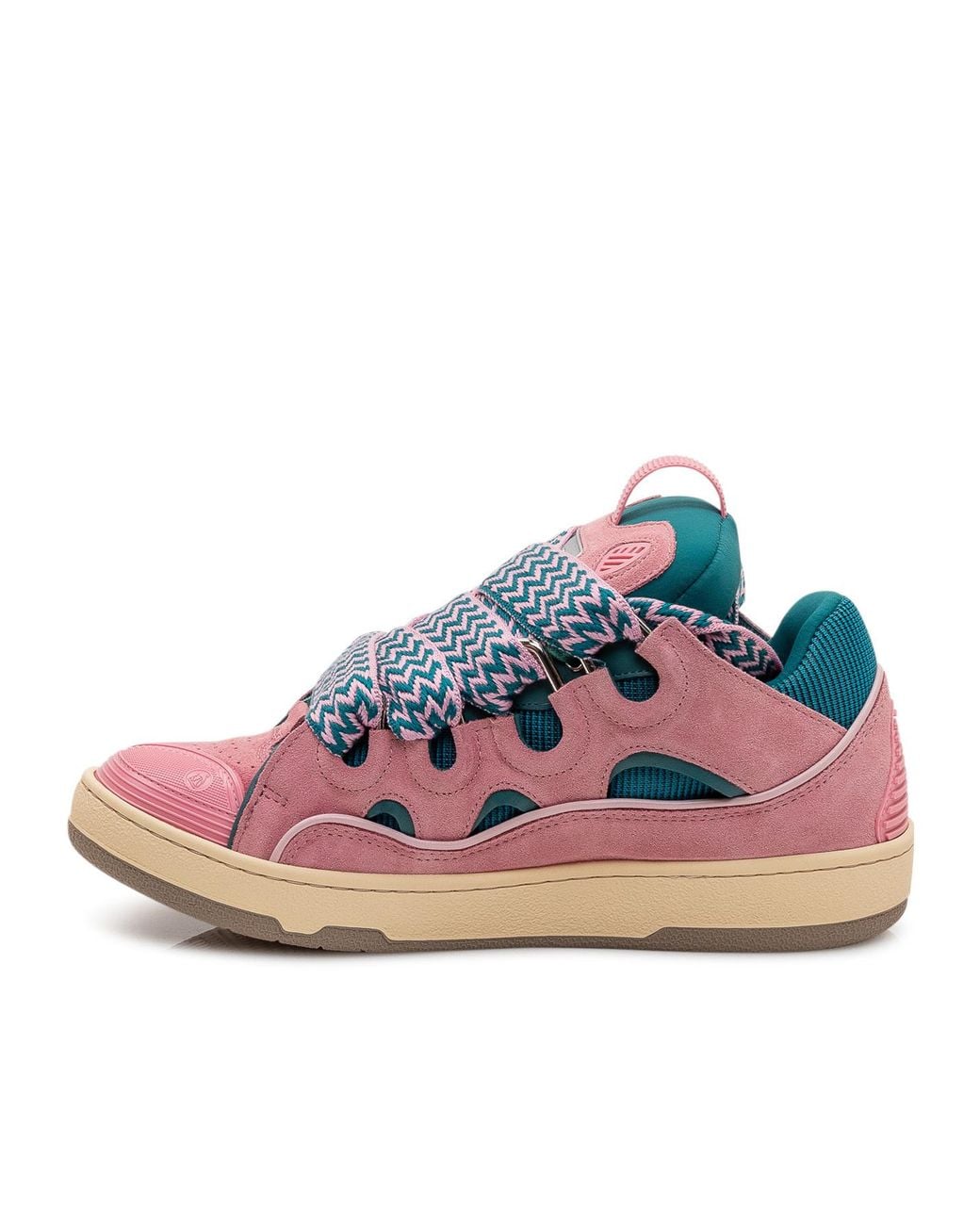 Lanvin Pink Curb Lace-Up Sneakers for men