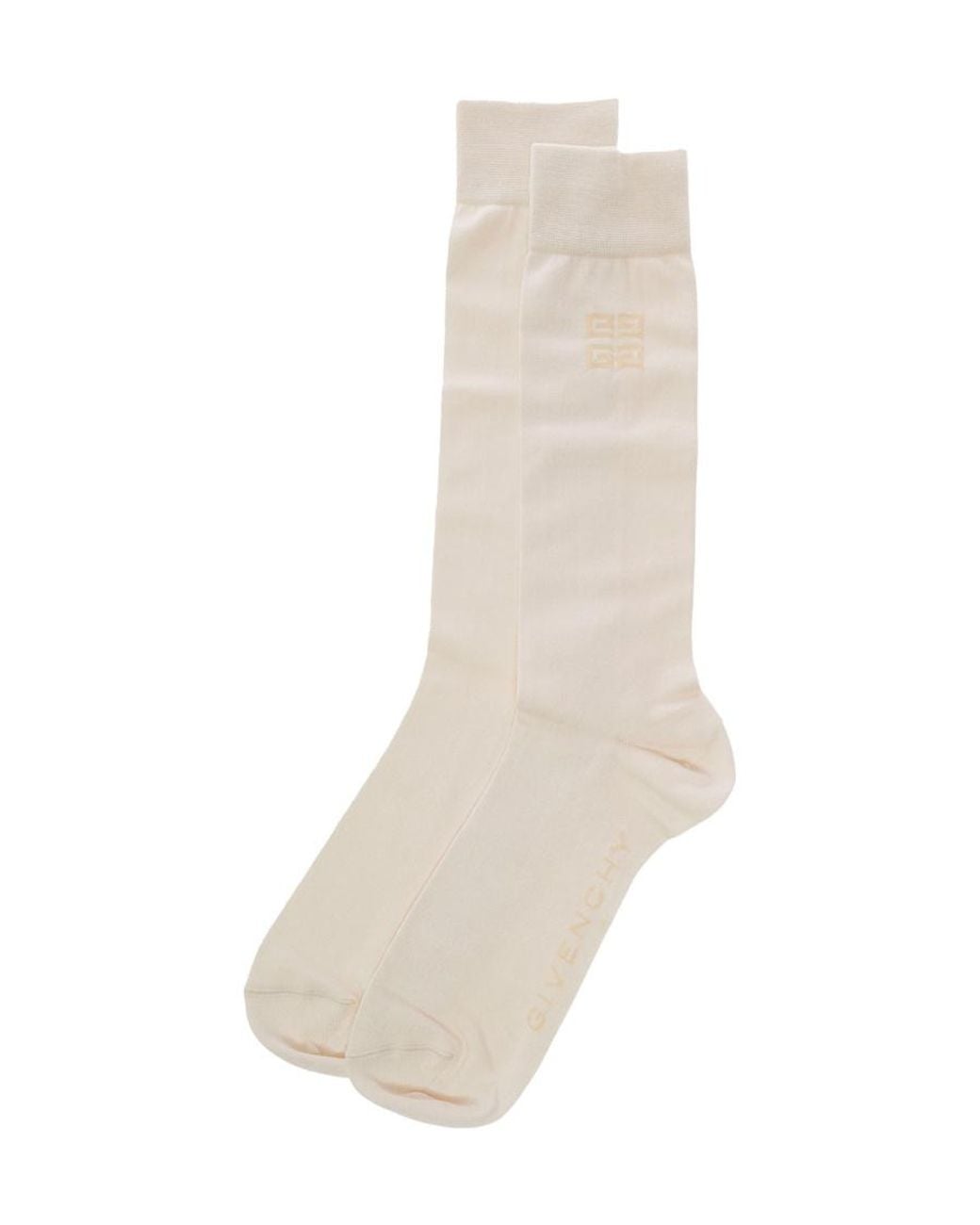 Givenchy White 4G Motif Socks for men