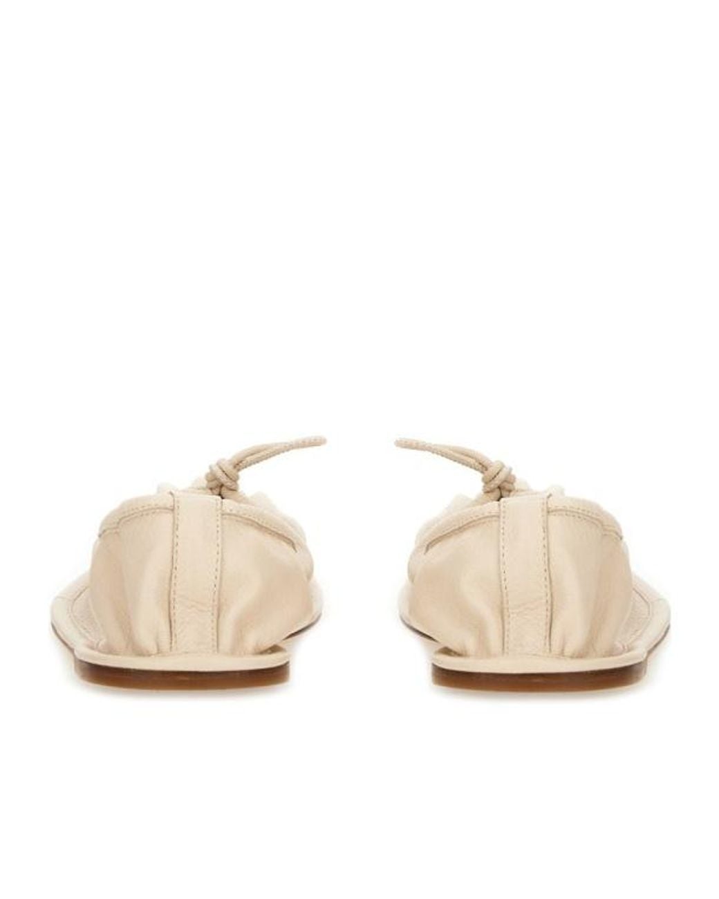 Hereu Natural Elasticated Detailed Slip-On Flat Shoes