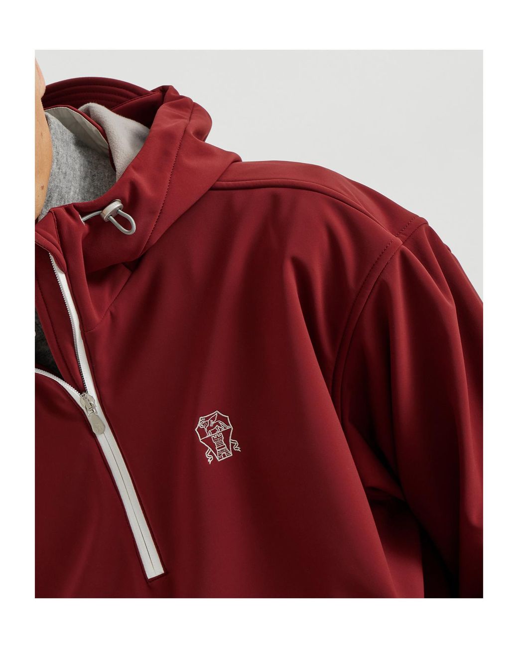 Brunello Cucinelli Red Sweatshirt Jacket for men
