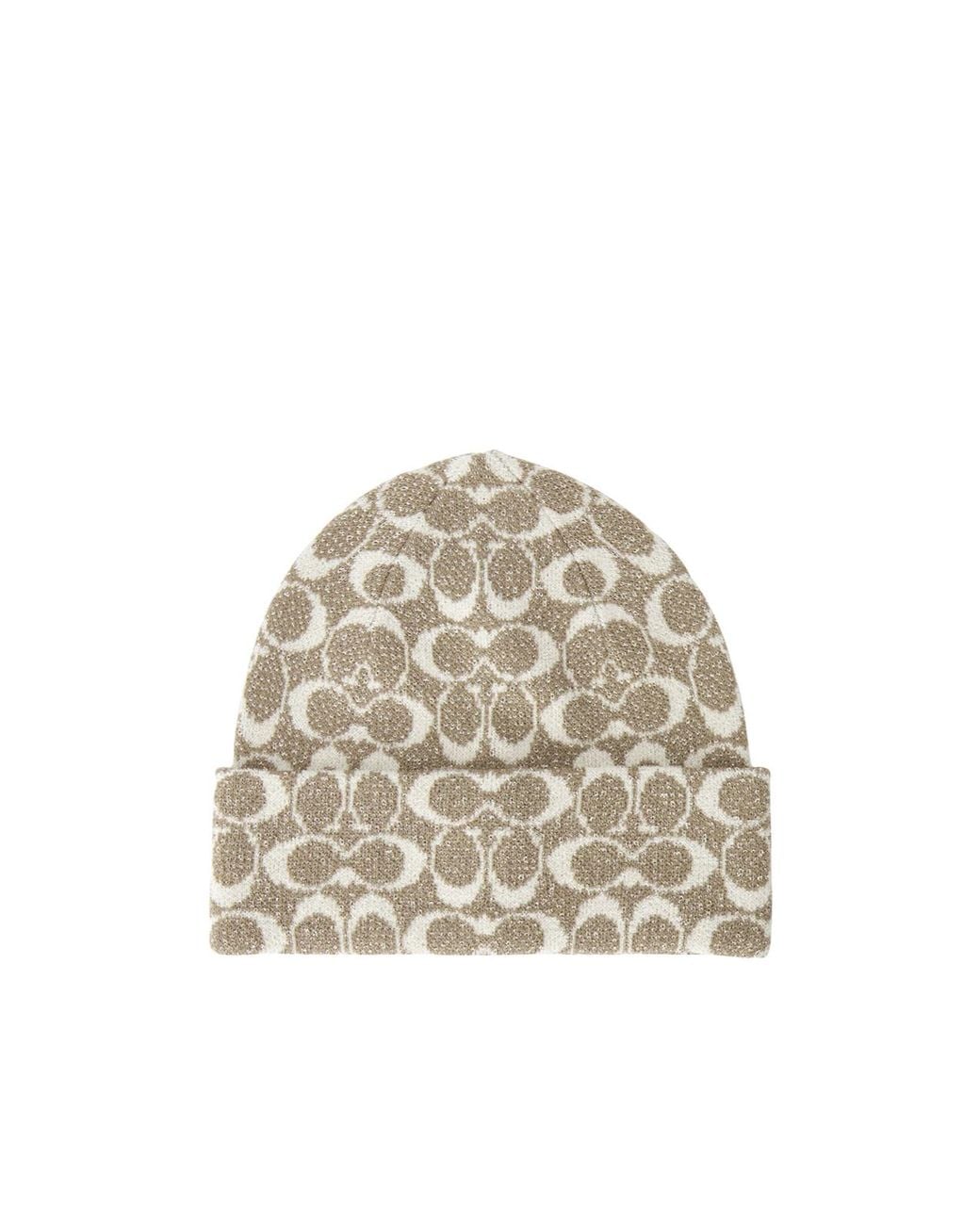 COACH White Gloves And Hat Two-Piece Set