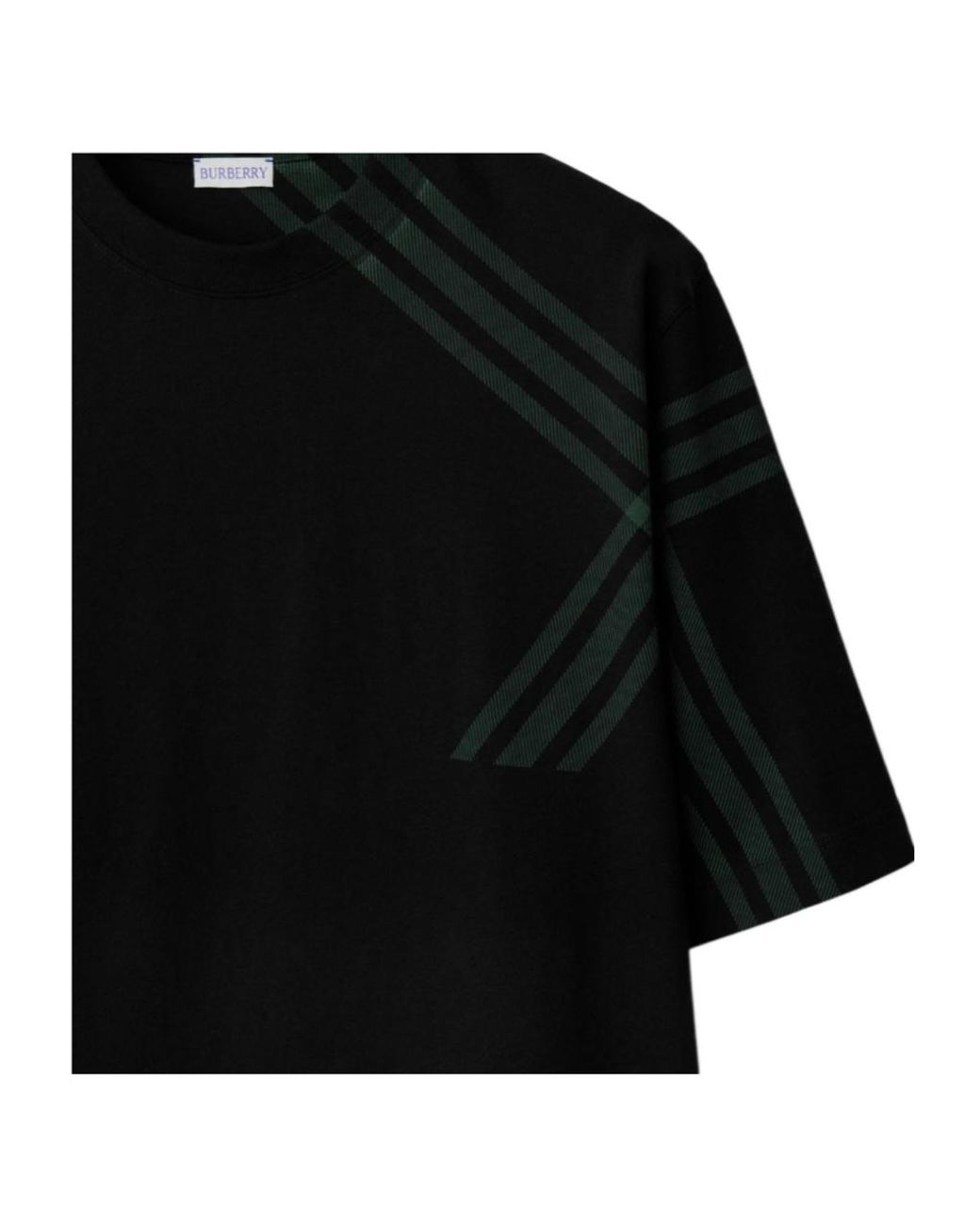 Burberry Black Short-Sleeve Cotton T-Shirt for men