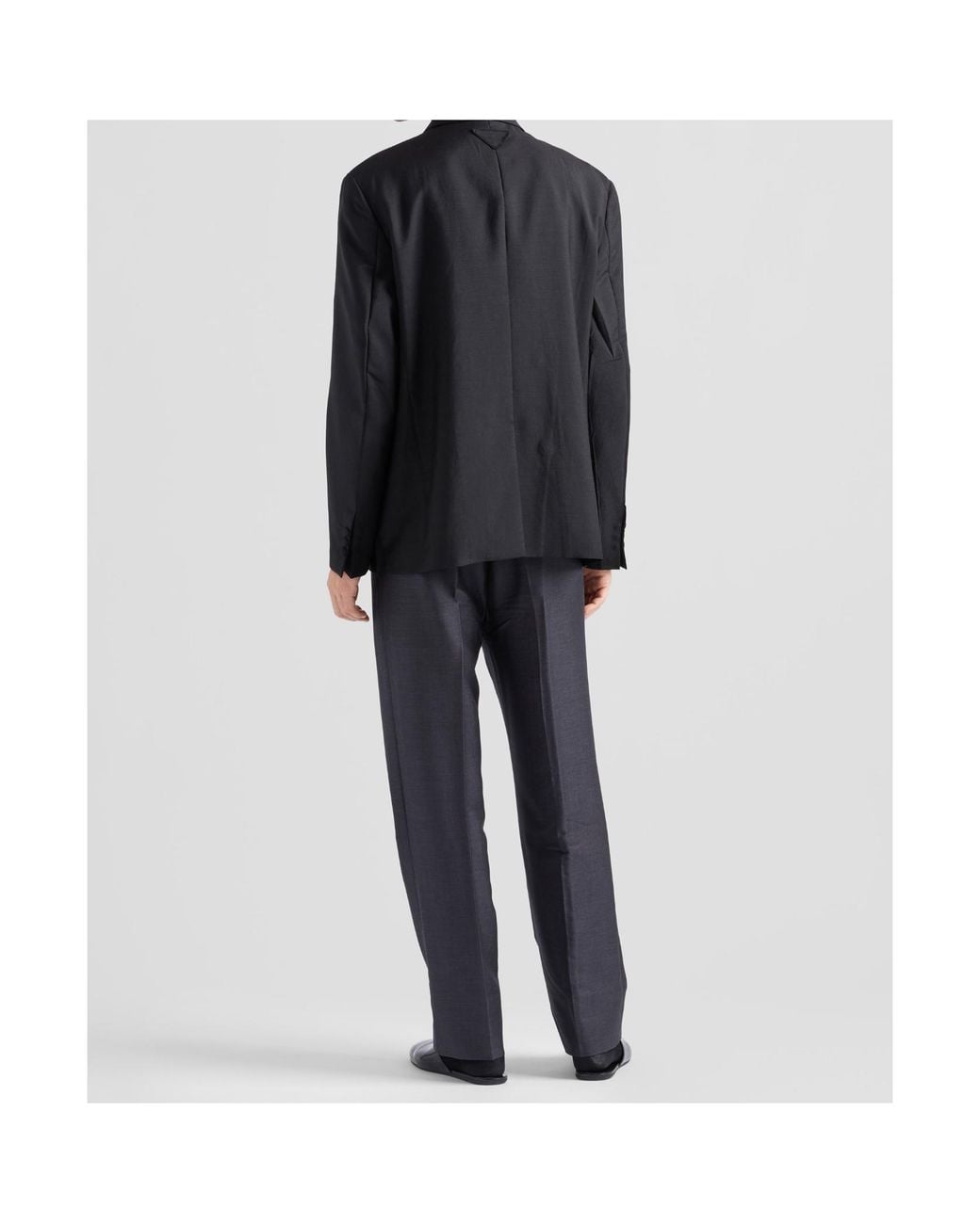 Prada Black Double-Breasted Blazer for men