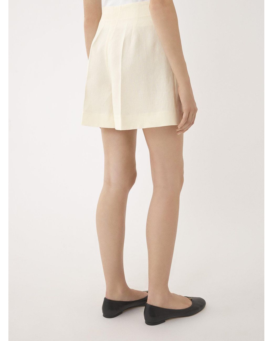 Chloé Natural Chloé Bow Detailed High-Rise Shorts