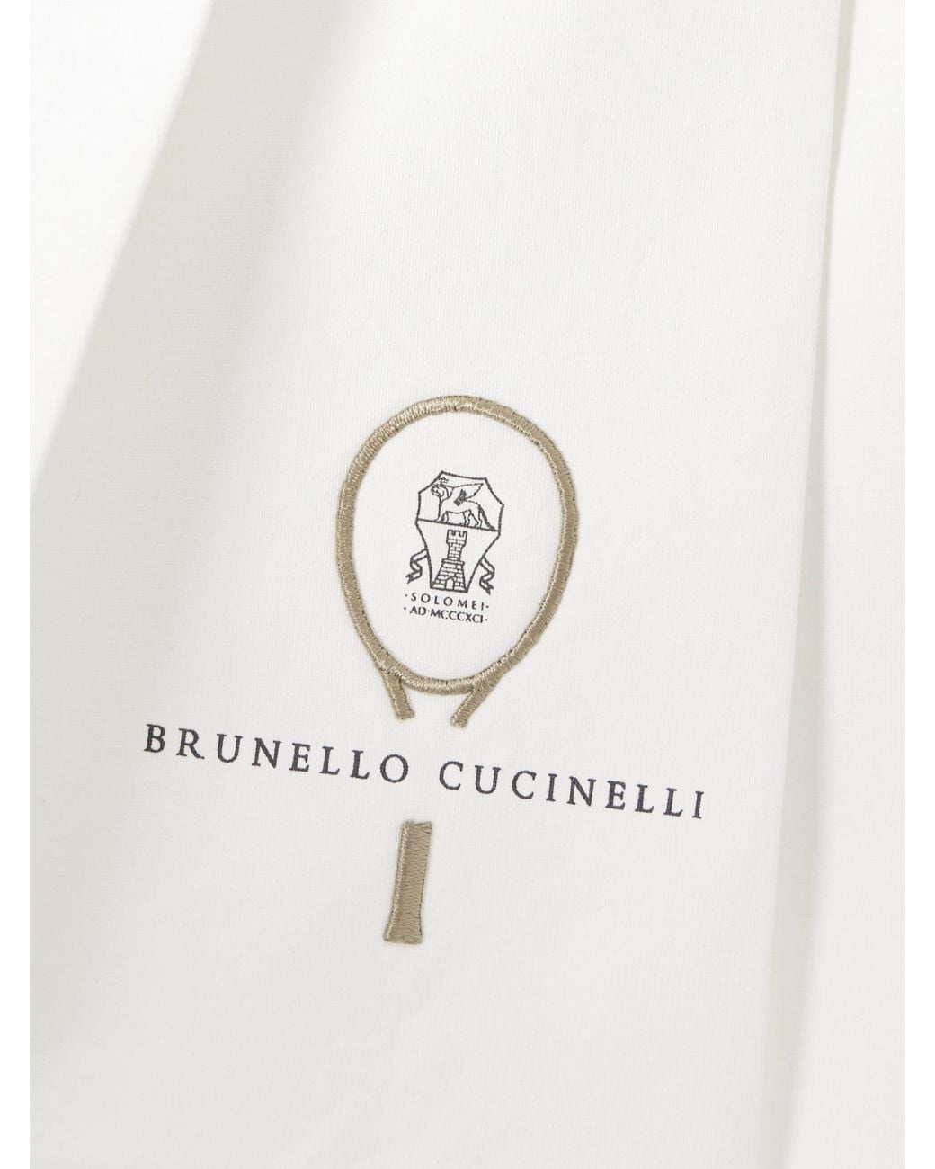 Brunello Cucinelli White Pleated Mini Skirt