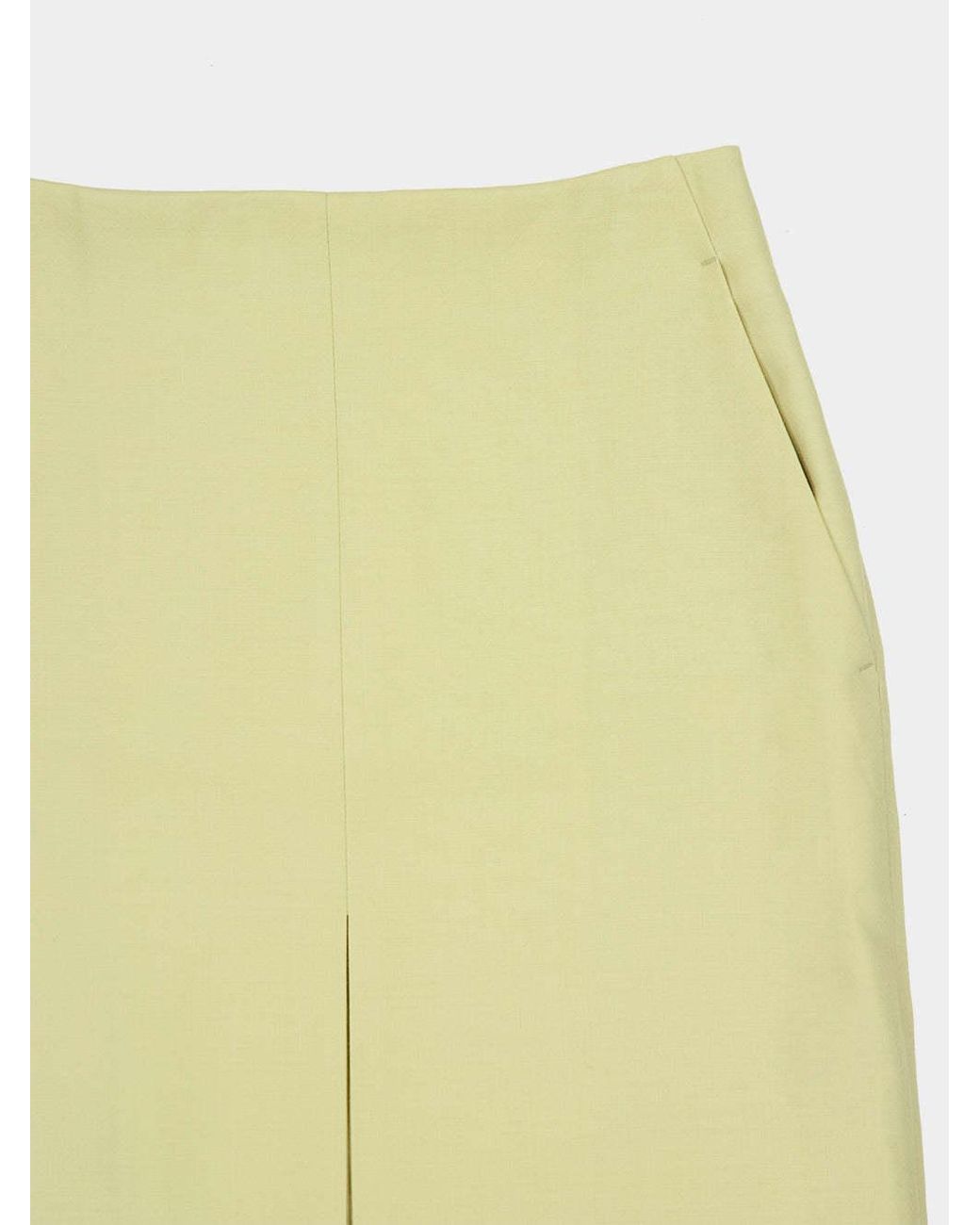 Auralee Yellow Slit Skirt