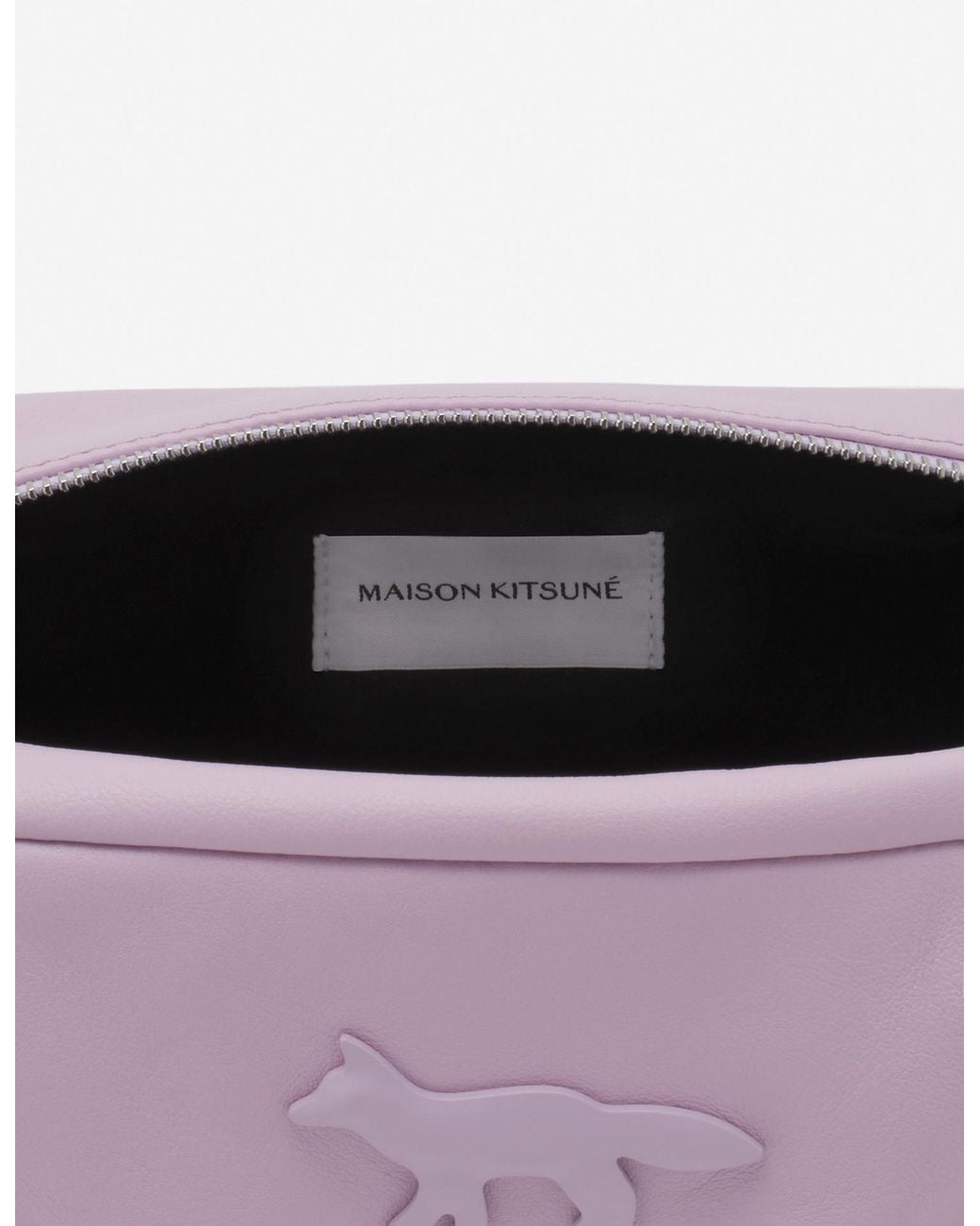 Maison Kitsuné Purple Fox Patch Shoulder Bag