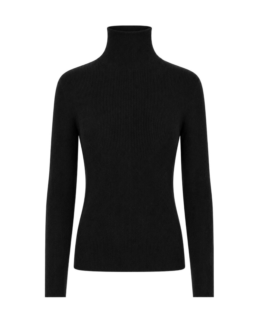 P.A.R.O.S.H. Black Turtleneck Knit Top