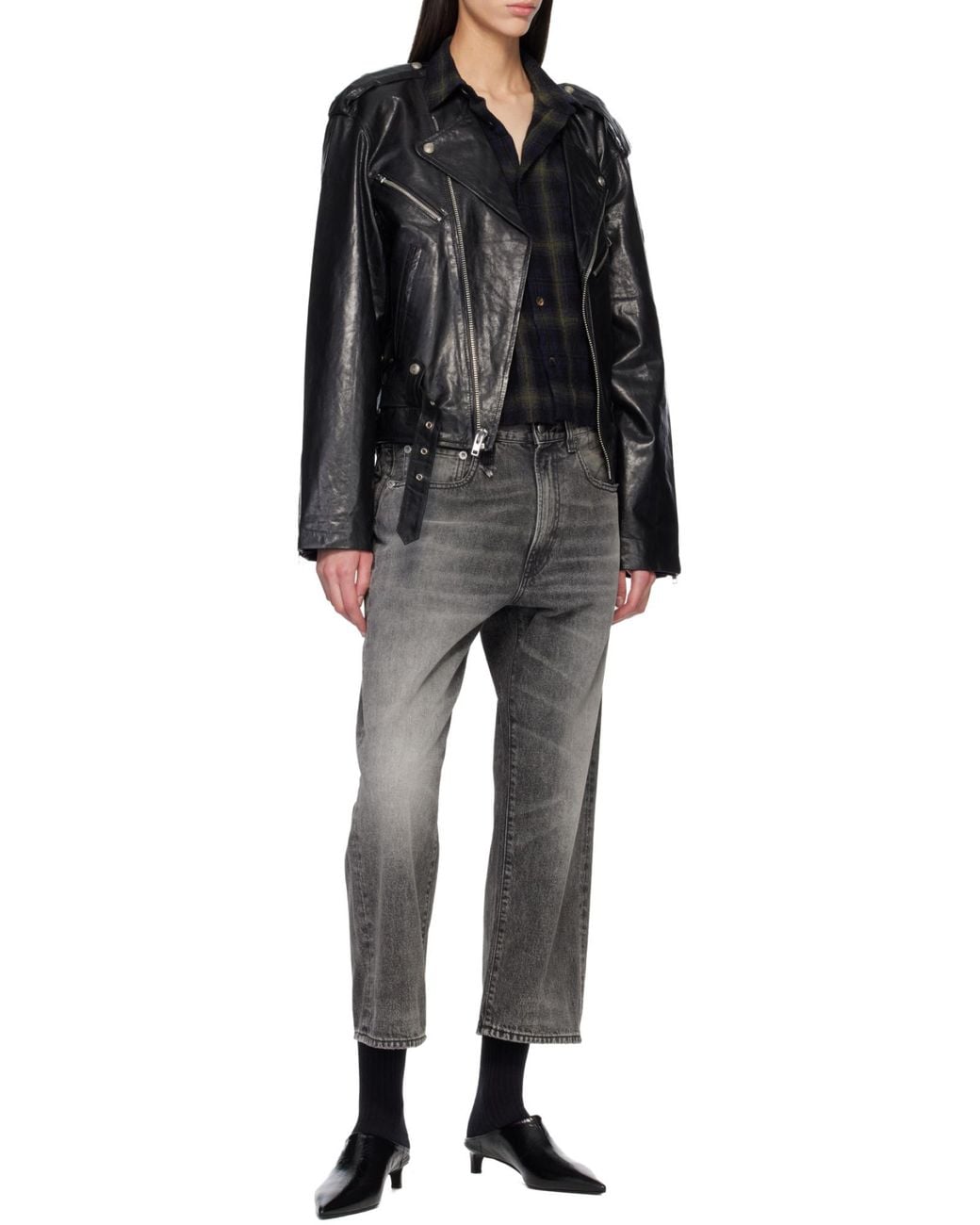 R13 Black X-Boyfriend Jeans