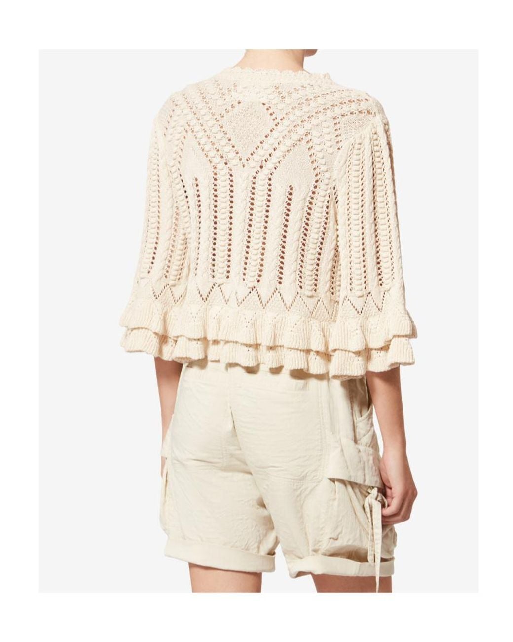 Isabel Marant Natural Isabel Marant Étoile Norma Ruffled Knit Sweater