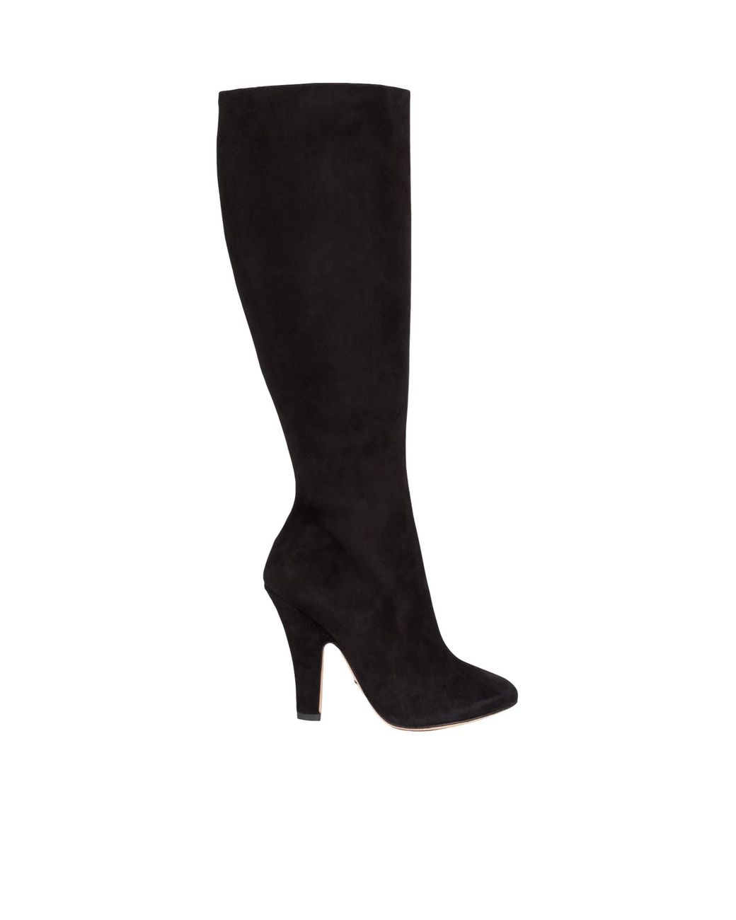 Dolce & Gabbana Black Minimalist Round-Toe Leather Boots