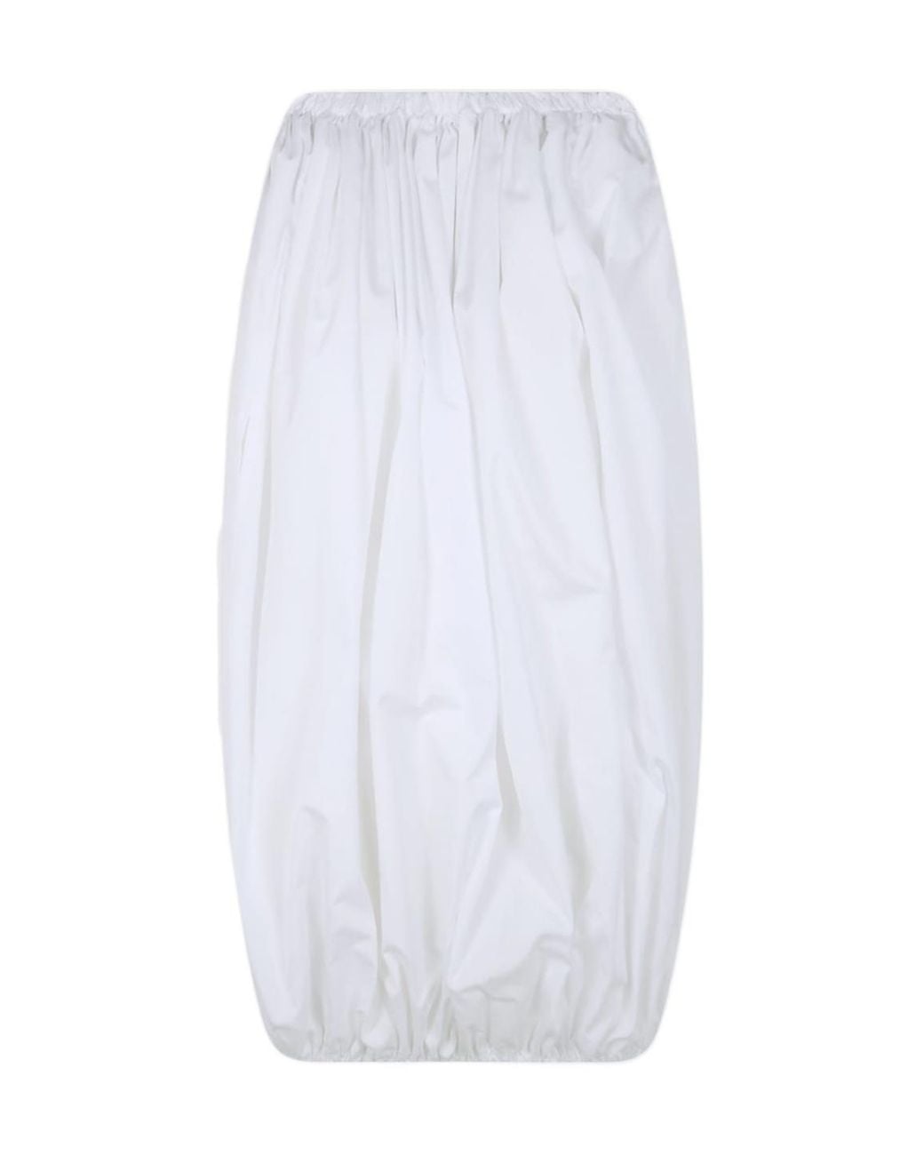Comme des Garçons White Comme Des Garçons Sleeveless Gathered Blouse
