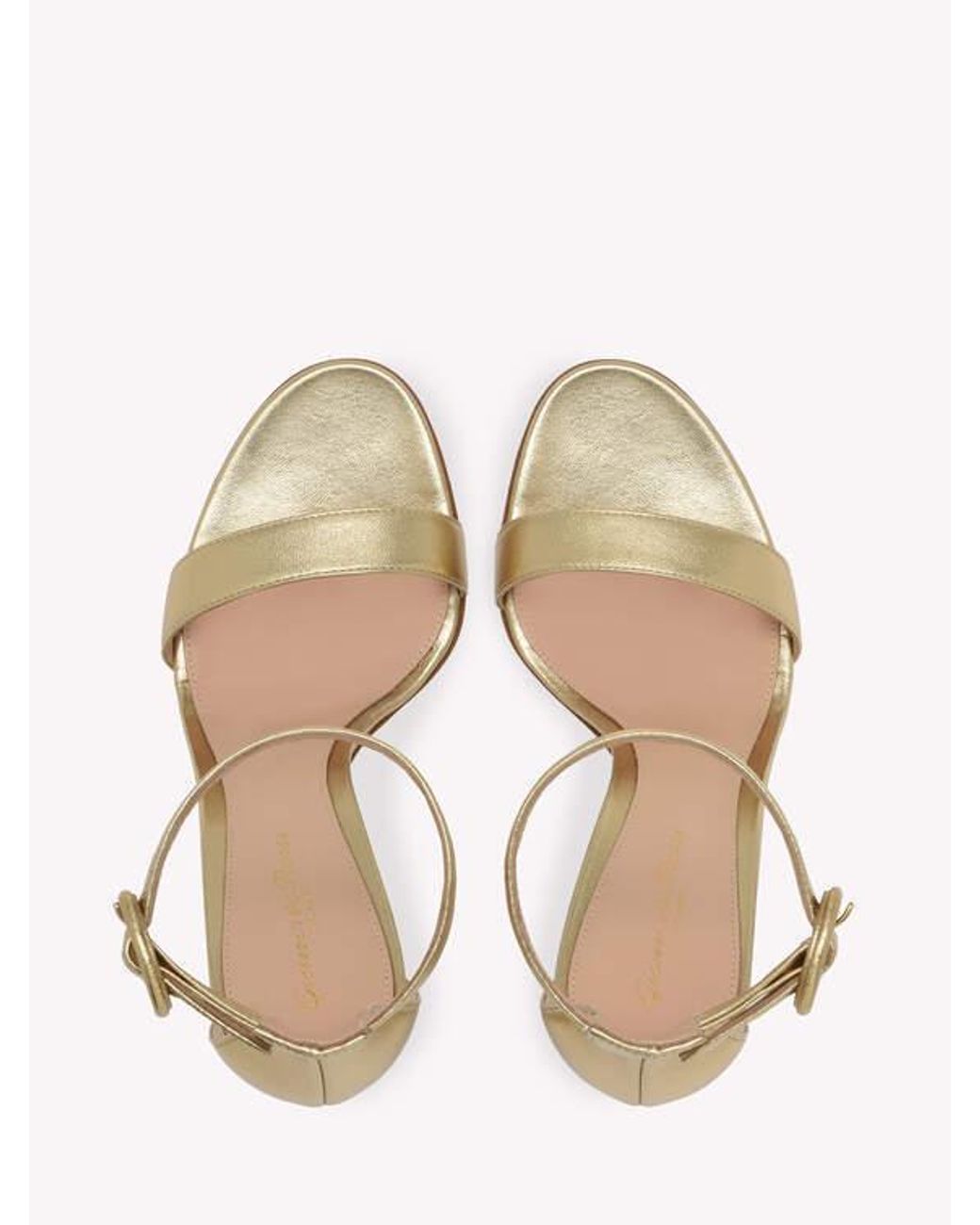 Gianvito Rossi White Portofino Buckle-Strapped Heeled Sandals