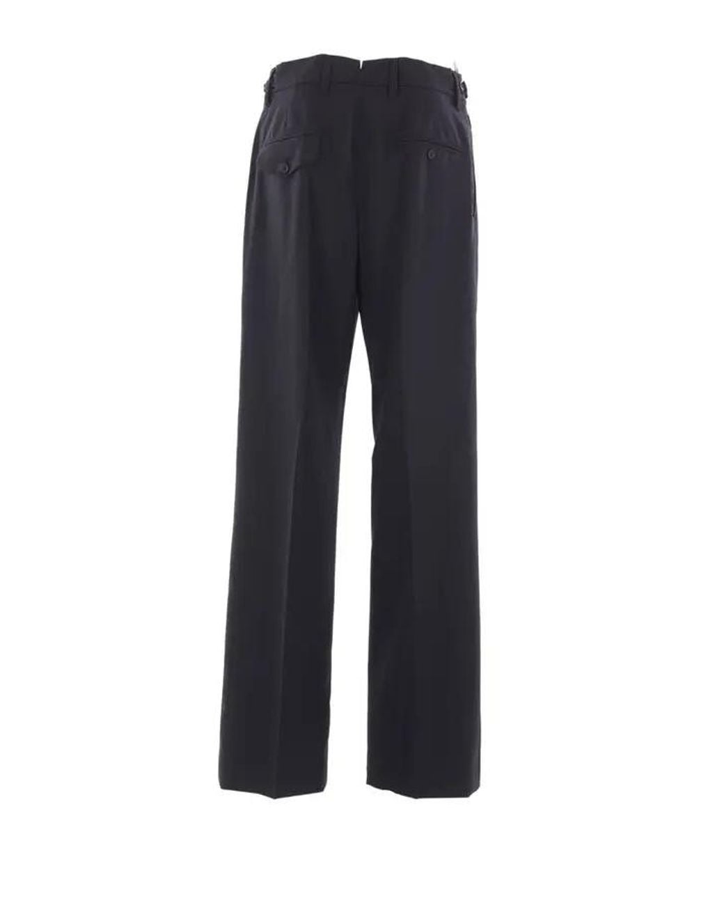 Prada Blue Pleat-Detailed Trousers