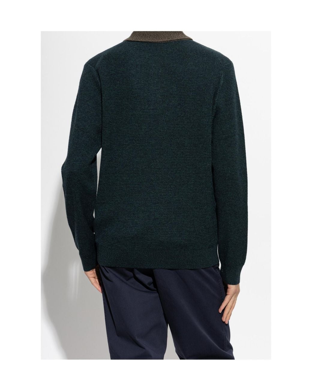 Paul Smith Blue Contrast Collar Polo Shirt for men