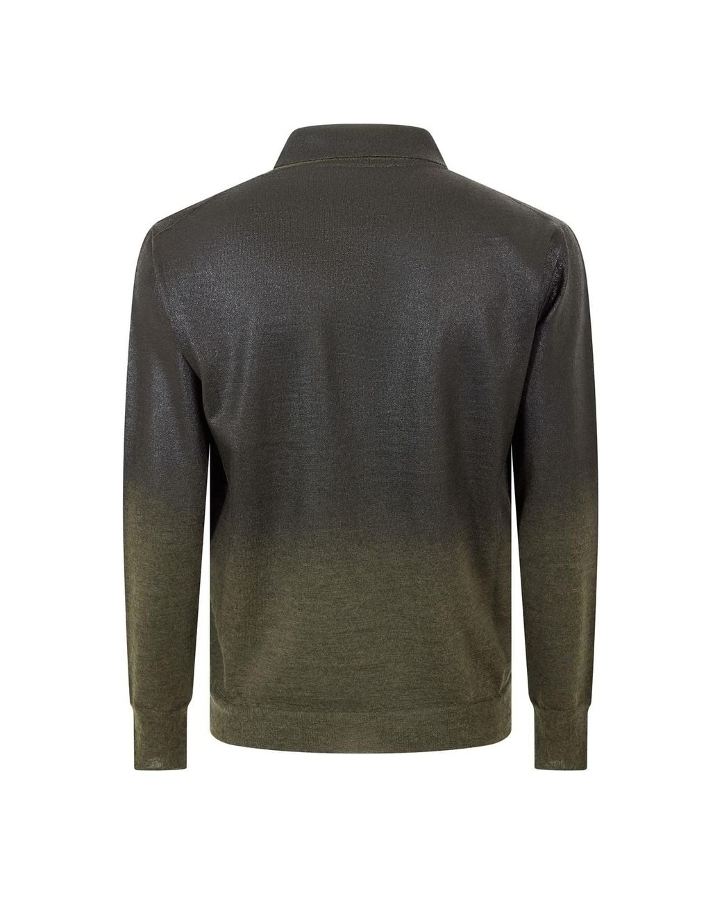 Maison Margiela Green Mmm Foil Knit Polo Sn61 for men