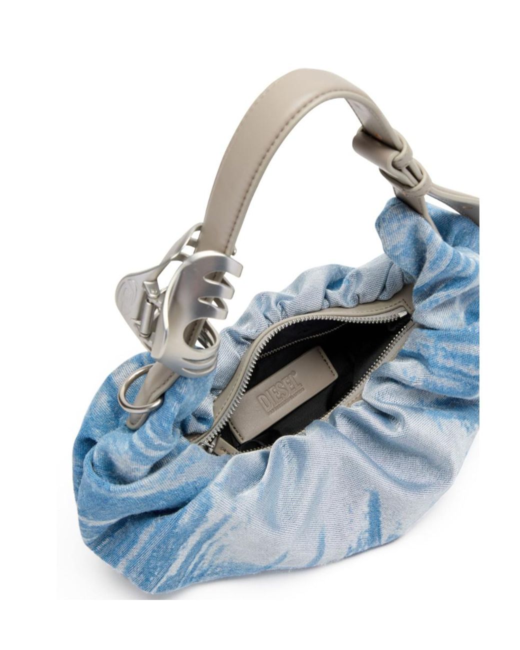 DIESEL Blue Grab-D-Scrunched Hobo Bag