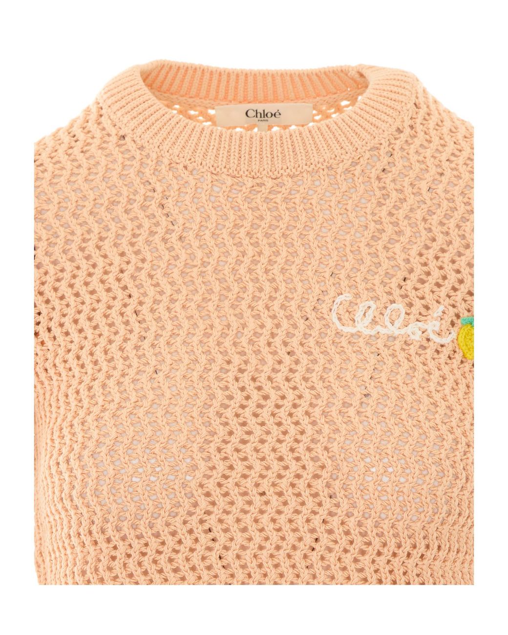 Chloé Natural Cotton Knit Sweater