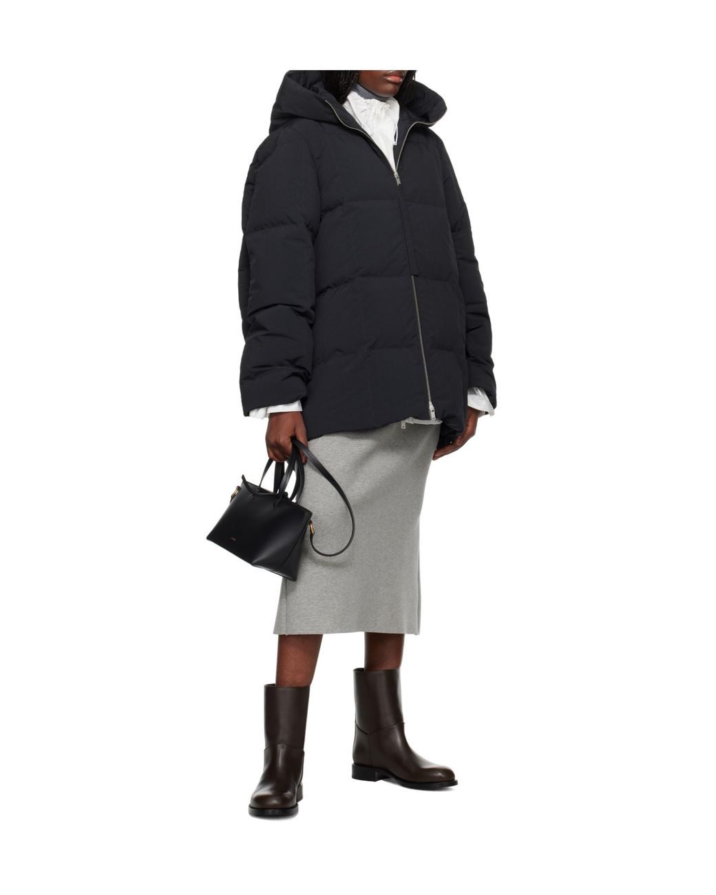 Jil Sander Black Quilted Down Jacket