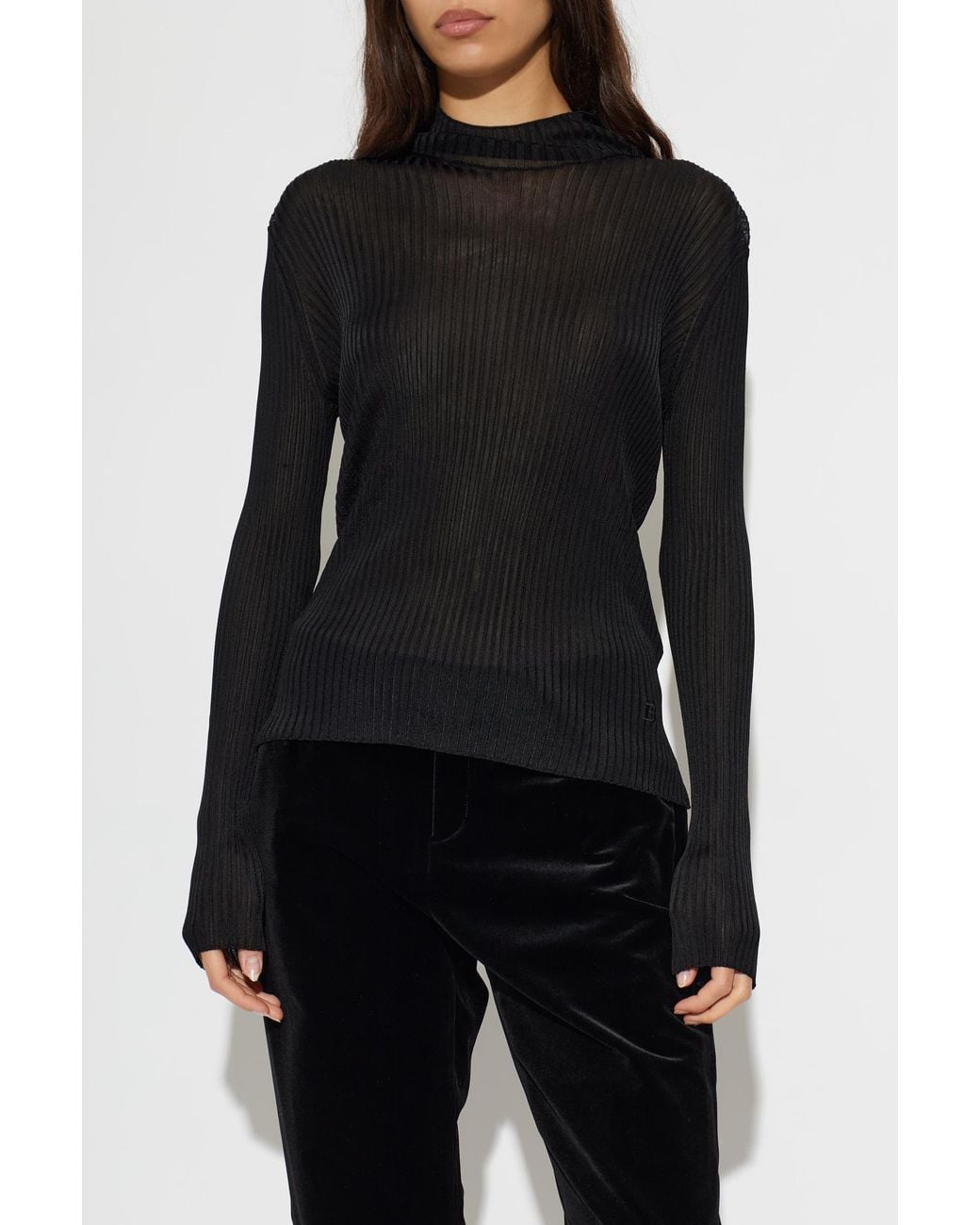 Balmain Black Long-Sleeved Top