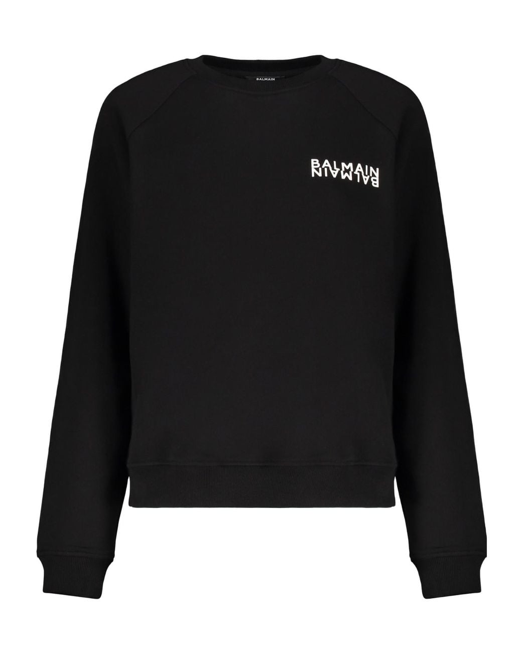 Balmain Black Logo Crewneck Sweatshirt