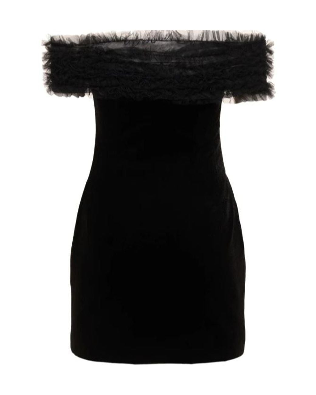 Alessandra Rich Black Strapless Mini Dress