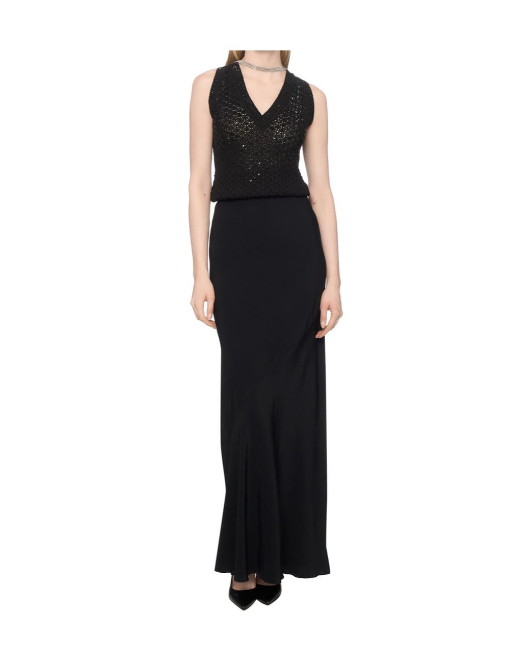 Ermanno Scervino Black V-Neck Sleeveless Vest