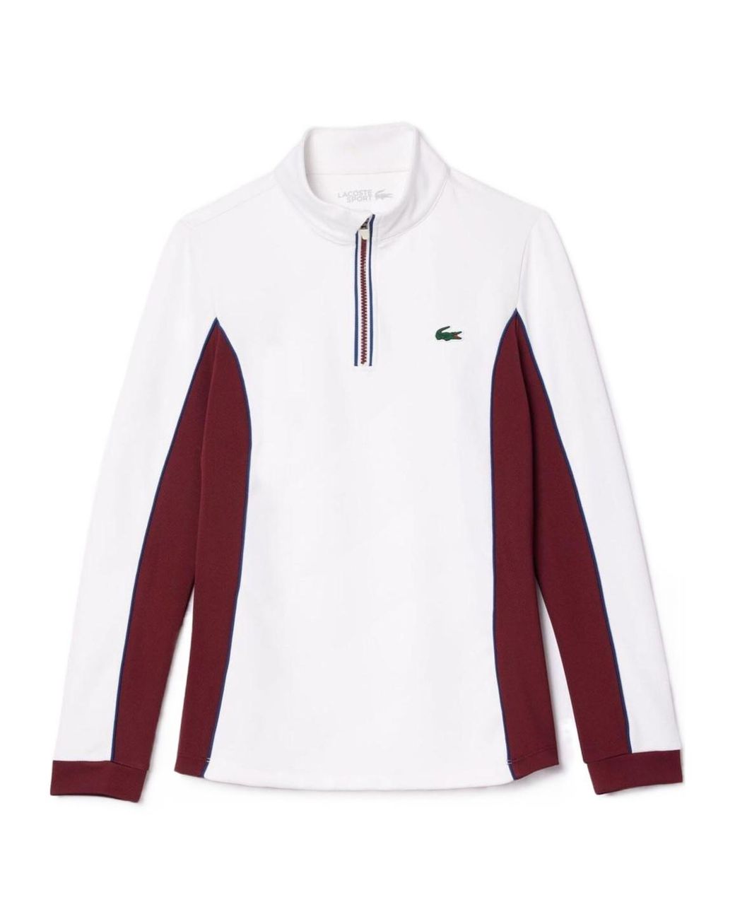 Lacoste Red Colorblock Halfzip Sports Top